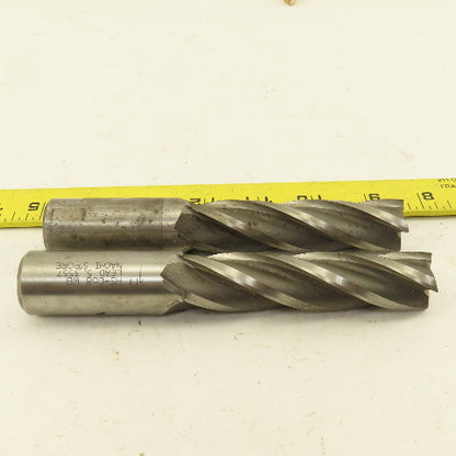 Nachi 1" Dia. 4 Flute High Speed Steel End Mill 3-3/4" LOC 6-1/4" OAL Lot of 2