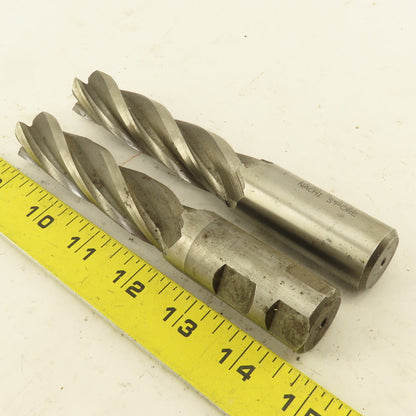 Nachi 1" Dia. 4 Flute High Speed Steel End Mill 3-3/4" LOC 6-1/4" OAL Lot of 2