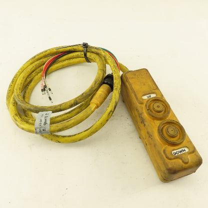 Crouse Hinds X8635-22 2 Button Crane Control Pendant 7' Cable 125 VAC