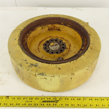 Caterpillar M350 18 x 6 x 12-1/2" Press On Forklift Tire With 12 Bolt Hub