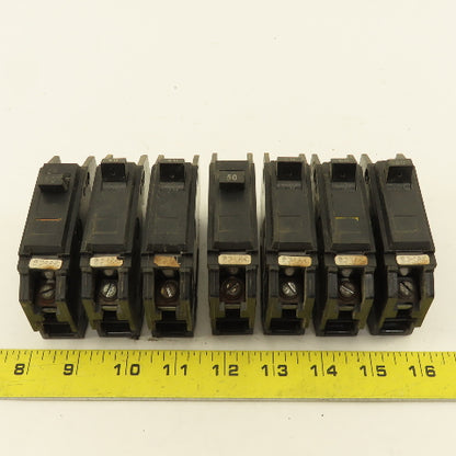 General Electric TQC1150 50A Single Pole Circuit Breaker 120/240V Lot Of 7