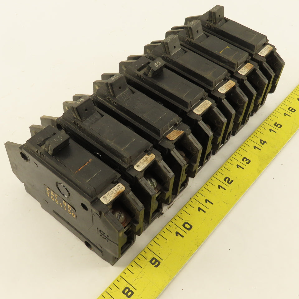General Electric TQC1150 50A Single Pole Circuit Breaker 120/240V Lot Of 7