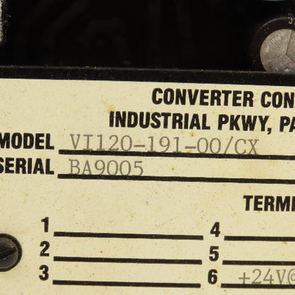 Converter Concepts For Giddings & Lewis VI120-191-00/CX 24VDC Power Supply