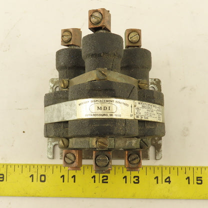 Mercury Displacement 360NO-120A-18 Mercury Contactor 480V 60A 120V Coil