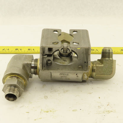 Apollo CF8M 3/4" NPT Stainless Steel 3 Way Actuator Valve