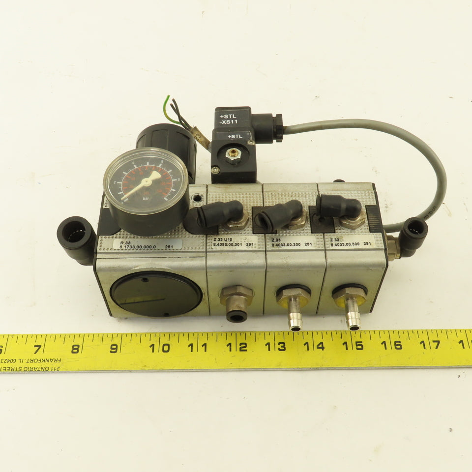 Multiport Pressure Regulator Manifold W/ Switch .5-10 Bar