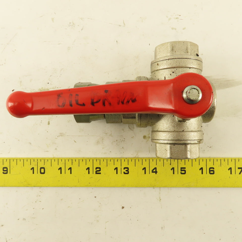 3/4" NPT Stainless Steel 3 Way Manual Valve