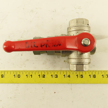 3/4" NPT Stainless Steel 3 Way Manual Valve