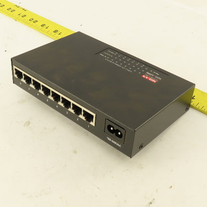 MiLAN MIL-S800IUK 8 Port Ethernet Switch 100Mbps 100-240VAC European Cord