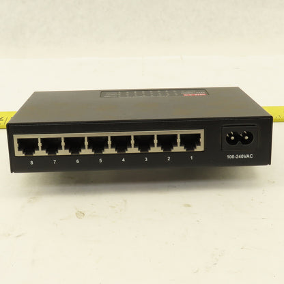 MiLAN MIL-S800IUK 8 Port Ethernet Switch 100Mbps 100-240VAC European Cord
