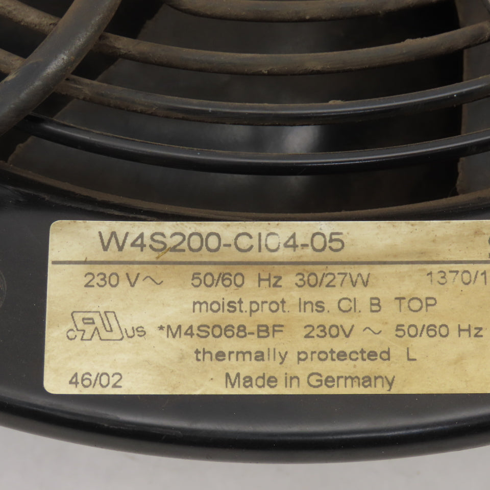 EBM W4S200-CI04-05 Cabinet Cooling Fan 230V 50/60Hz 11" 1370/1580 RPM