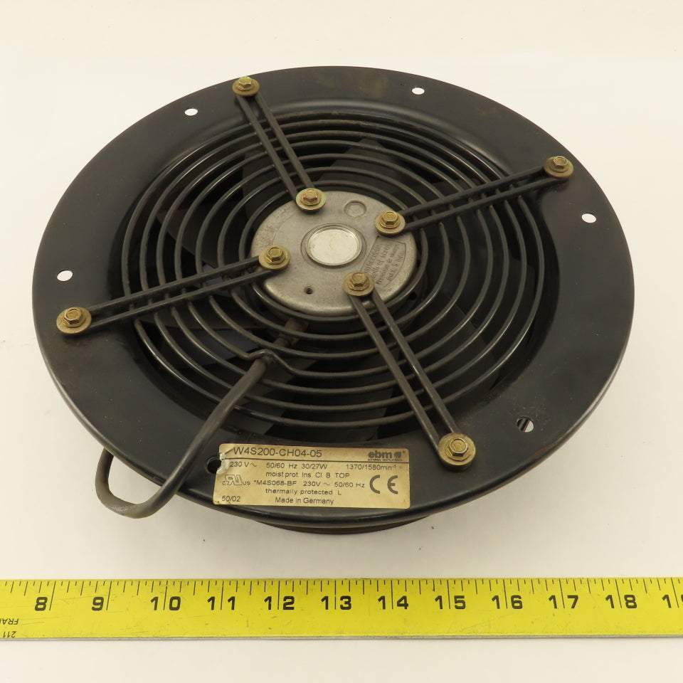 EBM W4S200-CH04-05 Cabinet Cooling Fan 230V 50/60Hz 11" 1370/1580 RPM