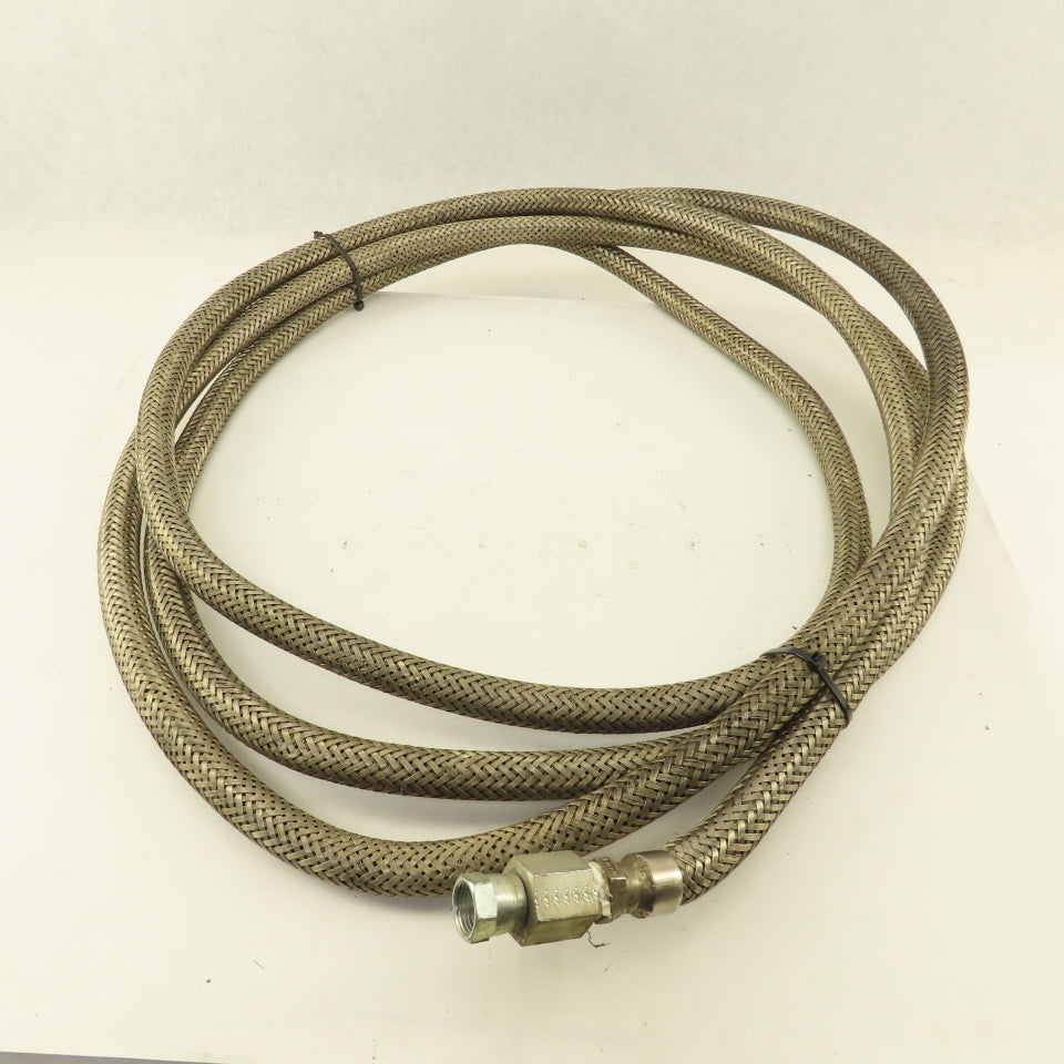 1/2" Stainless Steel Braided Reinforced Hose 3/4" JIC Swivel 1/2" Male 18-1/2'