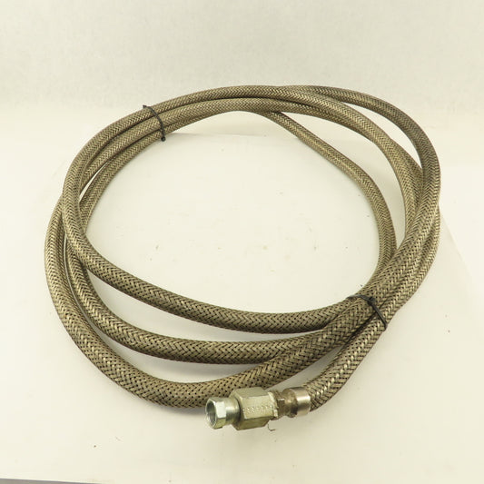 1/2" Stainless Steel Braided Reinforced Hose 3/4" JIC Swivel 1/2" Male 18-1/2'
