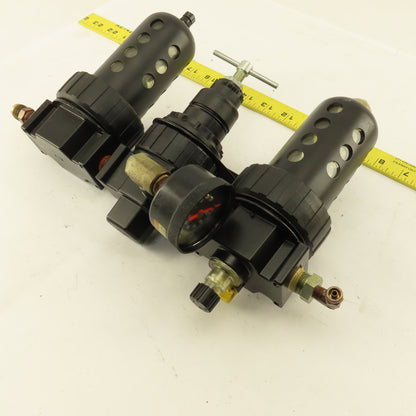 Speedair 3JV21 3/8" NPT FRL Filter Regulator Lubricator Assembly
