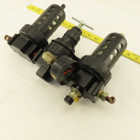 Speedair 3JV21 3/8" NPT FRL Filter Regulator Lubricator Assembly