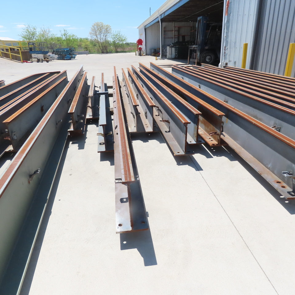 16" x 3-1/2" I Beam Monorail Overhead Hoist Rail Underhung 658 Total Feet