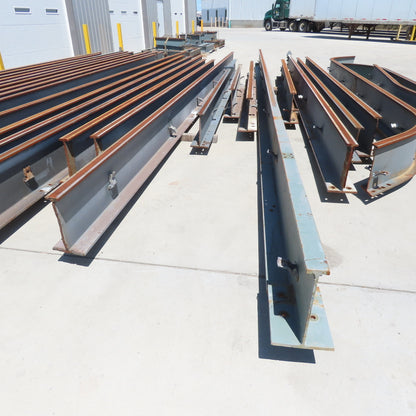 16" x 3-1/2" I Beam Monorail Overhead Hoist Rail Underhung 658 Total Feet