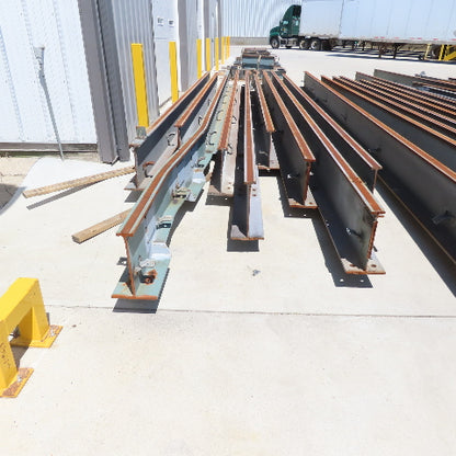 16" x 3-1/2" I Beam Monorail Overhead Hoist Rail Underhung 658 Total Feet