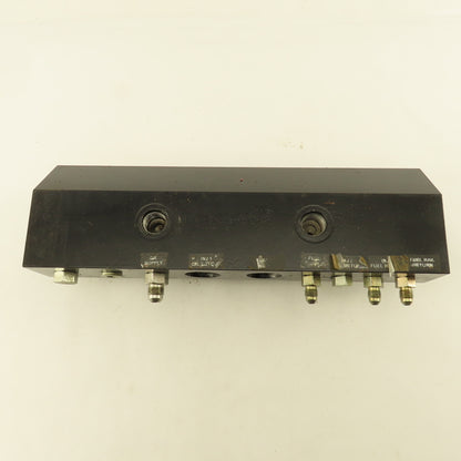 Aluminum Fluid Manifold Block 18 Isolated 90° Ports 13"