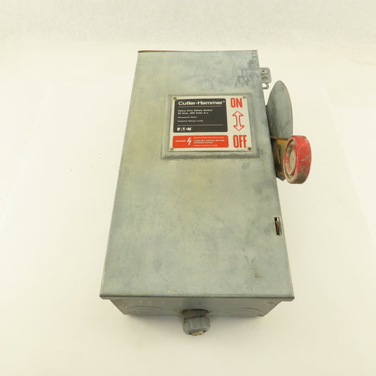 Cutler Hammer DH361URK 600V 30A 3 Pole Non Fused Safety Disconnect