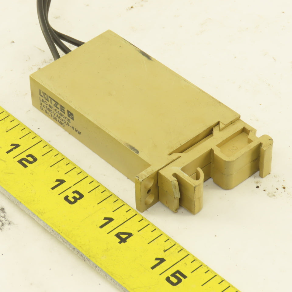 Lutze LRC-M12-0490/IS Din Rail Mount AC Motor Suppressor Module 30kW 3 Pole 500V