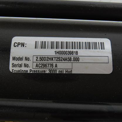 Parker 25002HKT2S24A58.00 Hydraulic Cylinder 2-1/2" Bore 58" Stroke 3000PSI
