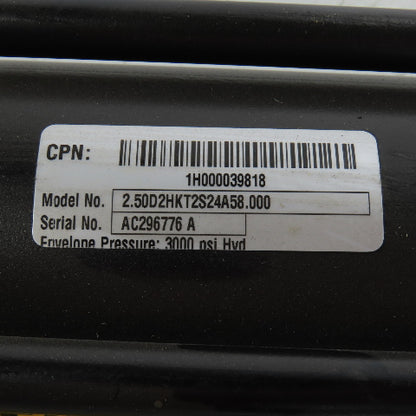 Parker 25002HKT2S24A58.00 Hydraulic Cylinder 2-1/2" Bore 58" Stroke 3000PSI
