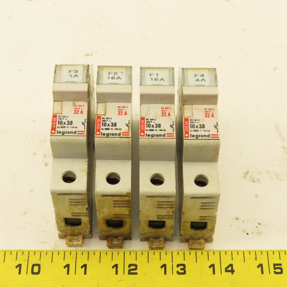 Legrand 05808 500V 32A Single Pole Fuse Holder Lot Of 4