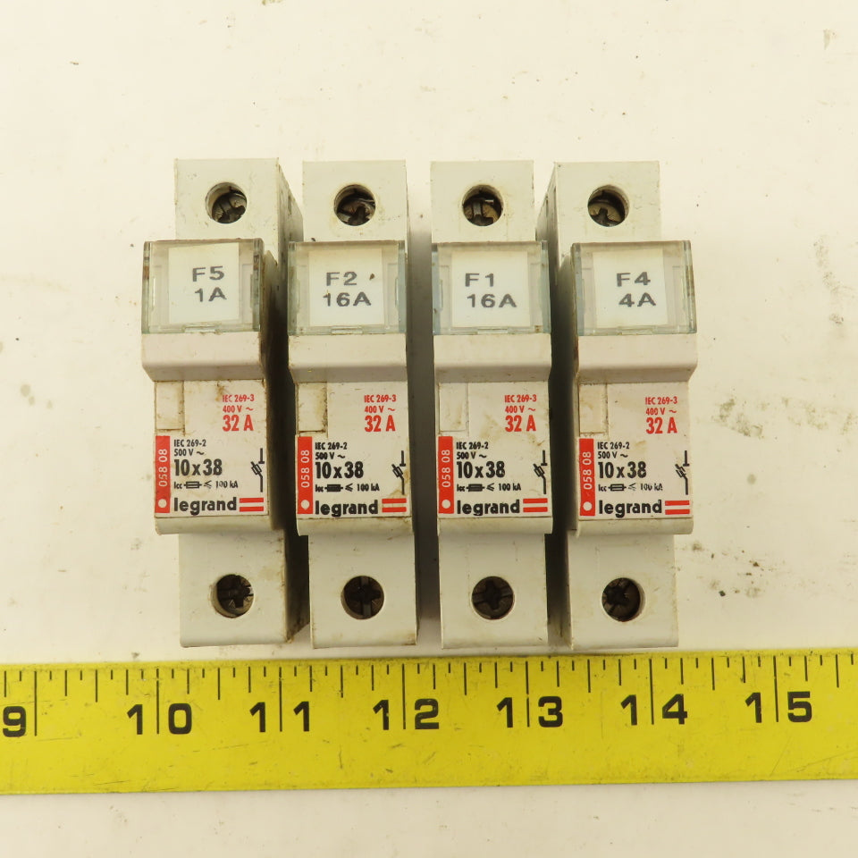 Legrand 05808 500V 32A Single Pole Fuse Holder Lot Of 4