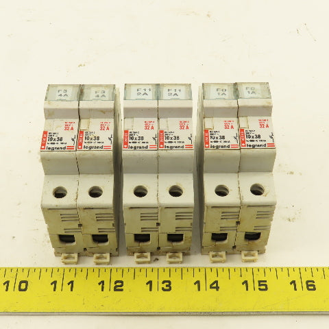 Legrand 05808 500V 32A Single Pole Fuse Holder Lot Of 6