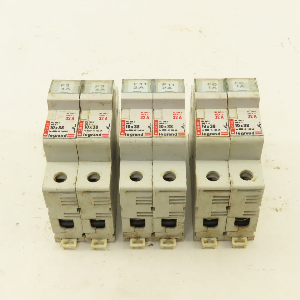 Legrand 05808 500V 32A Single Pole Fuse Holder Lot Of 6