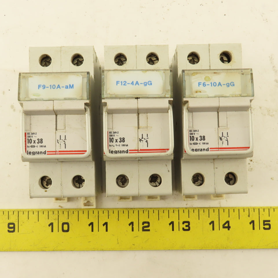 Legrand 05828 500V 10x38 2 Pole Fuse Holder Lot Of 3