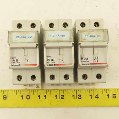 Legrand 05828 500V 10x38 2 Pole Fuse Holder Lot Of 3