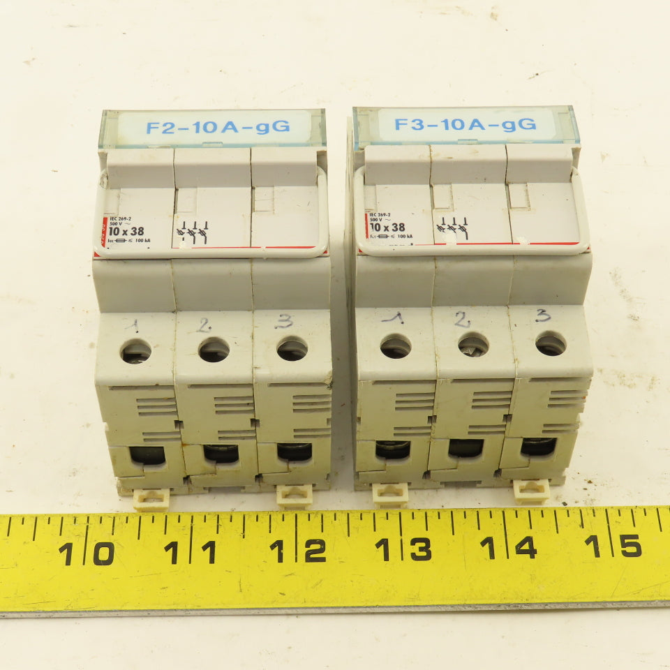 Legrand 05838 500V 10x38 3 Pole Fuse Holder Lot Of 2