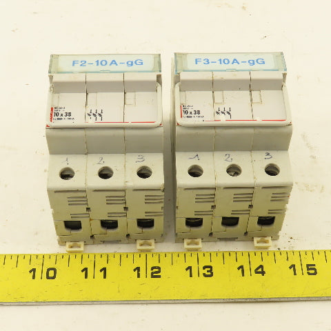 Legrand 05838 500V 10x38 3 Pole Fuse Holder Lot Of 2