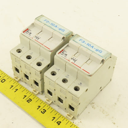 Legrand 05838 500V 10x38 3 Pole Fuse Holder Lot Of 2