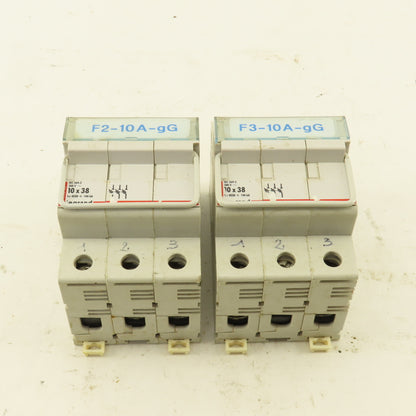 Legrand 05838 500V 10x38 3 Pole Fuse Holder Lot Of 2