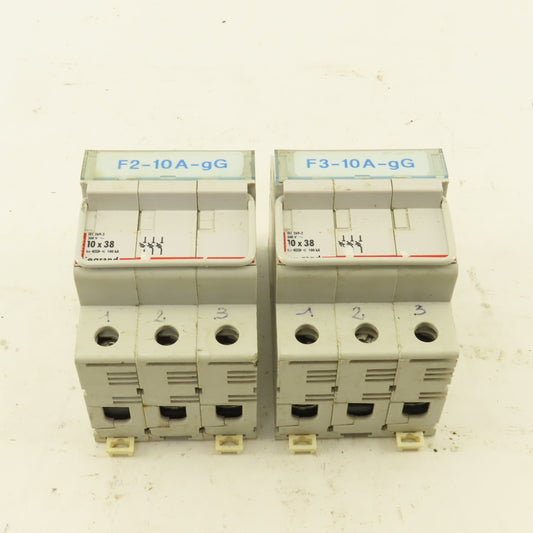 Legrand 05838 500V 10x38 3 Pole Fuse Holder Lot Of 2