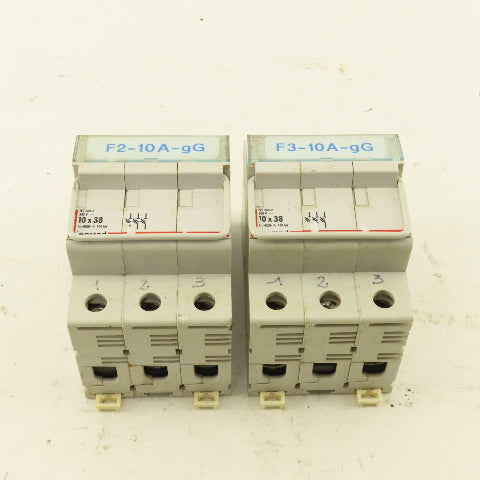 Legrand 05838 500V 10x38 3 Pole Fuse Holder Lot Of 2