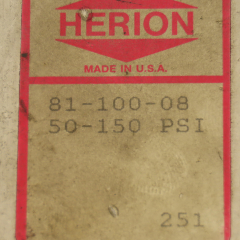 Herion 81-100-08 3/2 Position Directional Pneumatic Valve 120V Coil 1/2" NPT