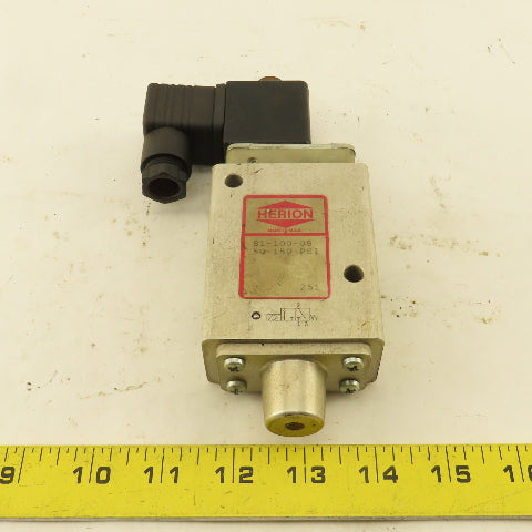 Herion 81-100-08 3/2 Position Directional Pneumatic Valve 120V Coil 1/2" NPT