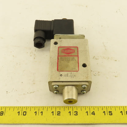 Herion 81-100-08 3/2 Position Directional Pneumatic Valve 120V Coil 1/2" NPT