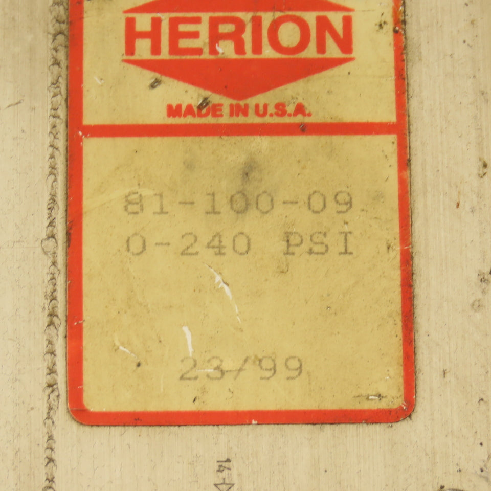 Herion 81-100-09 5/3  Position Directional Pneumatic Valve Air Pilot 1/4" NPT