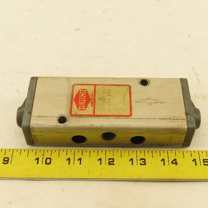 Herion 81-100-09 5/3  Position Directional Pneumatic Valve Air Pilot 1/4" NPT