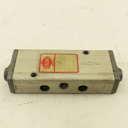 Herion 81-100-09 5/3  Position Directional Pneumatic Valve Air Pilot 1/4" NPT