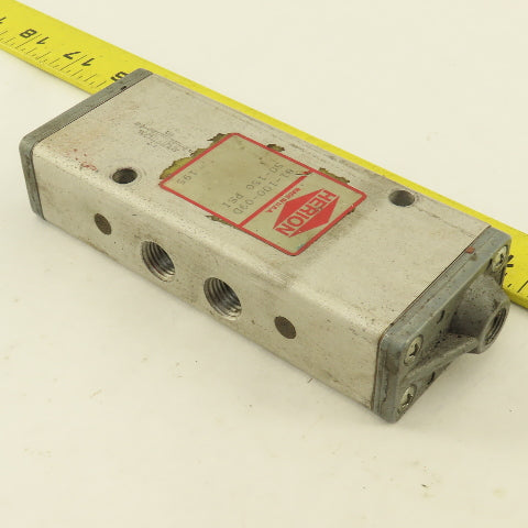 Herion 81-100-09D 5/3  Position Directional Pneumatic Valve Air Pilot 1/4" NPT