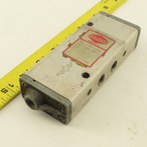 Herion 81-100-09D 5/3  Position Directional Pneumatic Valve Air Pilot 1/4" NPT