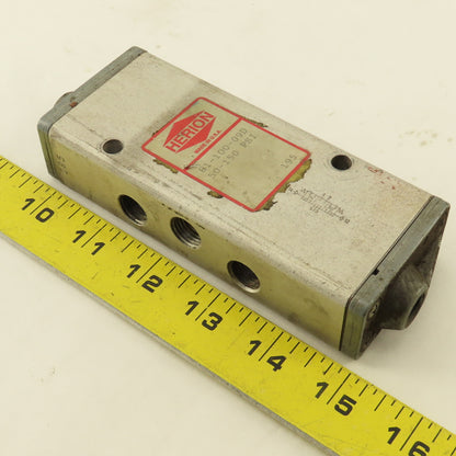 Herion 81-100-09D 5/3  Position Directional Pneumatic Valve Air Pilot 1/4" NPT