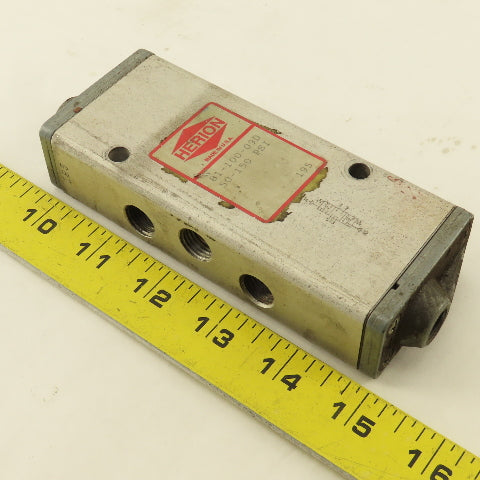 Herion 81-100-09D 5/3  Position Directional Pneumatic Valve Air Pilot 1/4" NPT